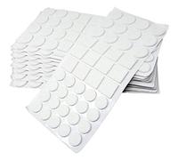 Lot de 440 patins en feutre pour meubles et sols - Protection anti-rayures - Autocollants - Différentes tailles - 3,5 mm d'épaisseur - Blanc