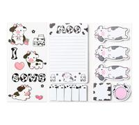 Lot De 440 Sticky Notes Autocollantes Amusantes En Forme D'animaux Pour Bureau,Étudiants Et Enseignants,Note Autocollante Mémo,Fournitures Scolaires Et Cadeaux Créatifs (Vache Laitière)