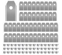 Lot de 45 lames en titane pour tondeuses robotisées Husqvarna et Gardena - 35 x 18 x 0,75 mm - 45 vis incluses - Coupe précise et