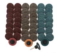 Lot de 46 disques abrasifs à verrouillage rapide, 5,1 cm, roues de ponçage à changement rapide, ensemble de disques de meuleuse pour Dremel pour Makita pour Bosch