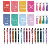 Lot de 48 blocs-notes inspirants de 7,6 x 12,7 cm, stylos de motivation, porte-clés, cadeaux de remerciement pour employés, cadeaux de motivation pour collègues, enseignants, étudiants, bénévoles