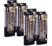 Lot de 48 bougies de table cylindrique, bougies de ménage dîner coloris gris clair, bougie à combustion longue de 8 heures- JUANIO - Gris G
