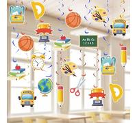 Lot de 48 décorations à suspendre pour la rentrée scolaire - Décoration de plafond - Fournitures pour salle de classe