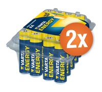 Lot de 48 piles alcalines AA Varta High Energy 1,5V pour appareils haute consommation