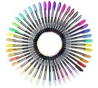 Lot de 48 Stylos à Billes Multicolores en Encre Gel Pailleté pour Dessin Déco Scrapbooking Peinture