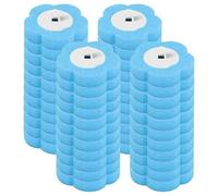 Lot de 48 têtes de brosse de toilette, jetables, avec recharges de détergent, pour lavabo, baignoire, lavabo, piscine (bleu)