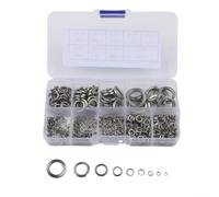 Lot de 480 anneaux à ressort M2 en acier inoxydable 304 | Construction ouverte, pression de contact stable, empêche le desserrage, convient pour les environnements vibrants