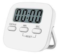 Lot de 4PCS Minuteur de Cuisine magnétique avec Grand écran LCD, avec chronomètre, Alarme puissante et Compte à rebours, Blanc Blanc G