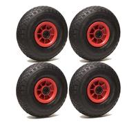LOT de 4x roue gonflable diable 260 x 85 (3.00-4) alésage 25 mm roulement à rouleaux