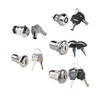 Lot de 5/10/20 interrupteurs à clé marche/arrêt en alliage de zinc 12/16/19 mm Interrupteur d'alimentation électronique pour serrure de téléphone Bornes tubulaires 2 positions (S1901 (2NO-2NC), 5
