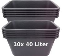 Lot de 5/10 bacs à plantes Bacs à mortier Bacs à fleurs Bacs à ciment Bacs de maçon