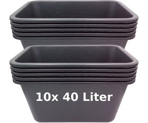 Lot de 5/10 bacs à plantes Bacs à mortier Bacs à fleurs Bacs à ciment Bacs de maçon