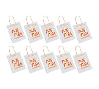 Lot de 5/10 sachets transparents légers Good Luck D | Sacs transparents légers avec poignée en papier ; sacs d'emballage avec poignée en papier ; mariage de Noël