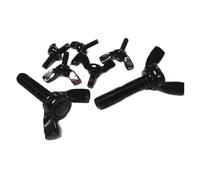Lot de 5/10 vis papillon noires en acier M4 M5 M6 M8(40mm(L),M5 (10Pcs))