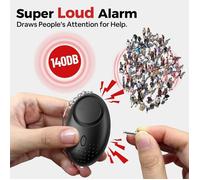 Lot de 5 - 140 dB - Alarme personnelle - Avec lampe torche LED et porte-clés - Sifflet anti-loup - Porte-clés - Portable