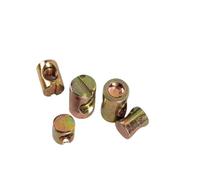 Lot de 5 à 10 écrous de meubles en acier M5 M6 M8, boulons cylindriques, chevilles, trou transversal, écrou encastré(M6X12 10PCS)