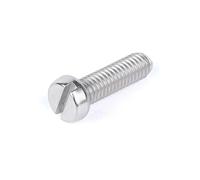 Lot de 5 à 50 vis à métaux à tête plate ronde fendue en acier inoxydable GB65 M1.6 M2 M2.5 M3 M4 M5 M6 M8 M10 304 A2-70(8mm,25Pcs M3)