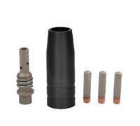 Lot de 5 accessoires de soudage MIG pour MB15AK, buse revêtue noire et support de pointe, buses de contact en cuivre rouge 0,6-1,2 mm, pièces de rechange pour brûleur de soudage (1,0 mm)