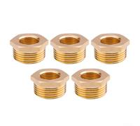 Lot de 5 adaptateurs hexagonaux en laiton forgé 1 NPT mâle vers 1/2 NPT femelle filetage conique raccord de tuyau