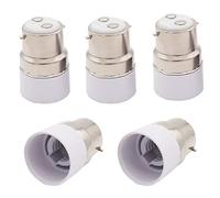Lot de 5 adaptateurs LED à baïonnette B22 vers culot E14 - Tension maximale : 250 V - 200 W