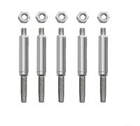 Lot de 5 aiguiseurs cylindriques pour tronçonneuse 4 mm, 5 mm, 6 mm, têtes de meulage revêtues d'émeri pour entretien des dents de scie électrique, argent (5 pièces de 4 mm)