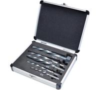 Lot de 5 alésoirs pour voiture, forets fraises coniques M2 HSS à 5 cannelures, avec coffret en aluminium, alésoir conique HSS de 3/8 à 13/16 pouces pour réparation automobile, ébavurage