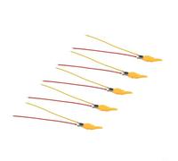 Lot de 5 ampoules LED à flamme vacillante 3 V-5 V pour projets de bricolage, ampoules en plastique alimentées par piles comme bougies de rechange pour décoration de fête d'anniversaire et éclairage