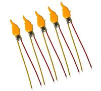 Lot de 5 ampoules LED effet flamme vacillante 3 V-5 V pour fête d'anniversaire et décoration de fête, boîtier en plastique, composants électroniques pour projets d'éclairage à faire soi-même