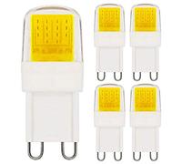 Lot de 5 Ampoules LED G9 Blanc Froid 2 W Équivalent 10W 15W 20W Ampoules Halogènes Courtes, 230V 6000K 200LM