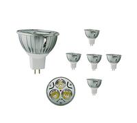 Lot de 5 ampoules LED MR16 AC/DC 12 V, 3 W blanc chaud 3200 K 240 lm, angle d'éclairage 30°, DC 12 V, IRC : 75 (verre moulé sous pression)