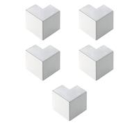 Lot de 5, angle extérieur, courbe 90°, pour mini-canalisation, 20 x 10 mm, blanc, en PVC, technopolymère haute résistance, mini canalines, canal pour câbles électriques, système électrique