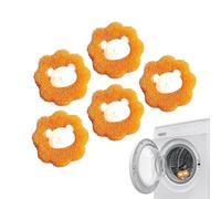 Lot de 5 attrape-cheveux pour machine à laver réutilisables | Billes réutilisables pour enlever les poils d'animaux peluches et débris des vêtements vêtements dans la machine à laver