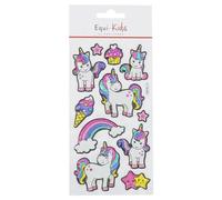 Lot de 5 autocollants équitation - adhésifs licorne star Equi-Kids Relief Rose TU
