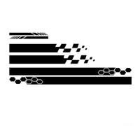 Lot de 5 autocollants latéraux en vinyle pour voiture - Motif à rayures - Étanche