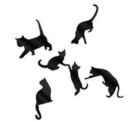 Lot de 5 autocollants muraux créatifs en forme de chat pour interrupteurs de lumière, adorable chat pour prises, décorations artistiques de véhicules et de maison, décorations de couverture en