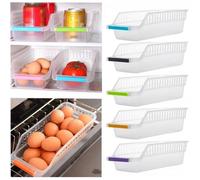 Lot de 5 bacs de rangement en plastique pour réfrigérateur, congélateur et cuisine - Couleur aléatoire