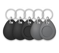 Lot de 5 Badges RFID NFC 13,56MHz programmables MCT sur Smartphone Android | UID Modifiable | Puce CUID Gen2 | Compatible copie Badge Immeuble | T4U®