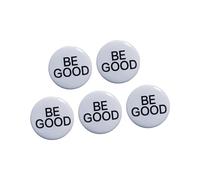Lot de 5 badges ronds colorés en ABS - Design créatif - Pour accessoires et cadeaux, One Size, Comme décrit