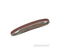 Lot de 5 bandes abrasives 13 x 457 mm - Grains assortis