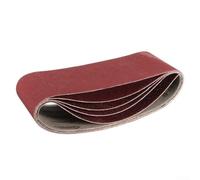Lot de 5 bandes abrasives en oxyde d'aluminium pour bois, métaux non ferreux et plastiques - 457 x 75 mm - Grain 120