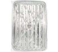 Fackelmann 24332 Lot de 5 barquettes en aluminium, barquette alu, lot de barquettes, Aluminium, Argenté, 34,5 x 23 x 2 cm