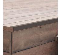Lot de 5 barres d'angle WPC - 170 cm - Marron foncé - Profilés en L pour bords de terrasse et marches - En composite bois-plastique