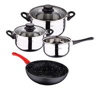 Lot de 5 batteries de cuisine + wok en aluminium forgé San Ignacio.