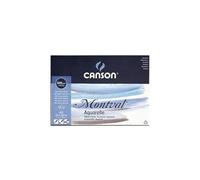 Lot de 5 Bloc 12 feuilles Montval® (collées 1 côté) A3 300g/m², grain fin blanc naturel