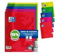 Lot de 5 bloc-notes couverture en plastique quadrillage Milan Oxford Multicolore 31x21,50x2 cm