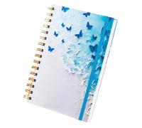 Lot de 5 blocs-notes à spirales - Papeterie - Papillons - Esthétique - Pour le travail