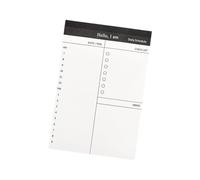 Lot de 5 blocs-notes déchirables - 85 x 125 mm - 50 feuilles/bloc-notes pour réunions de bureau, planification quotidienne