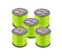 Lot de 5 Bobine de fil 100 m pour débroussailleuse coupe-bordure - Fil en étoile Ø2,4 mm