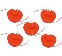Lot de 5 bobines de fil avec pointe automatique pour débroussailleuse Leader/Monzana/Fxtec/Enhell/Brast/Nemaxx/Ryobi/Plantiflex/Timbertech/Berlan/Timberpro/KnappWulf/Zipper/Rotfuchs