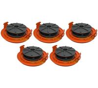 Lot de 5 bobines de fil + capuchon de bobine compatible avec débroussailleuse Gardena ComfortCut 450 450/25 550/28 05307-20